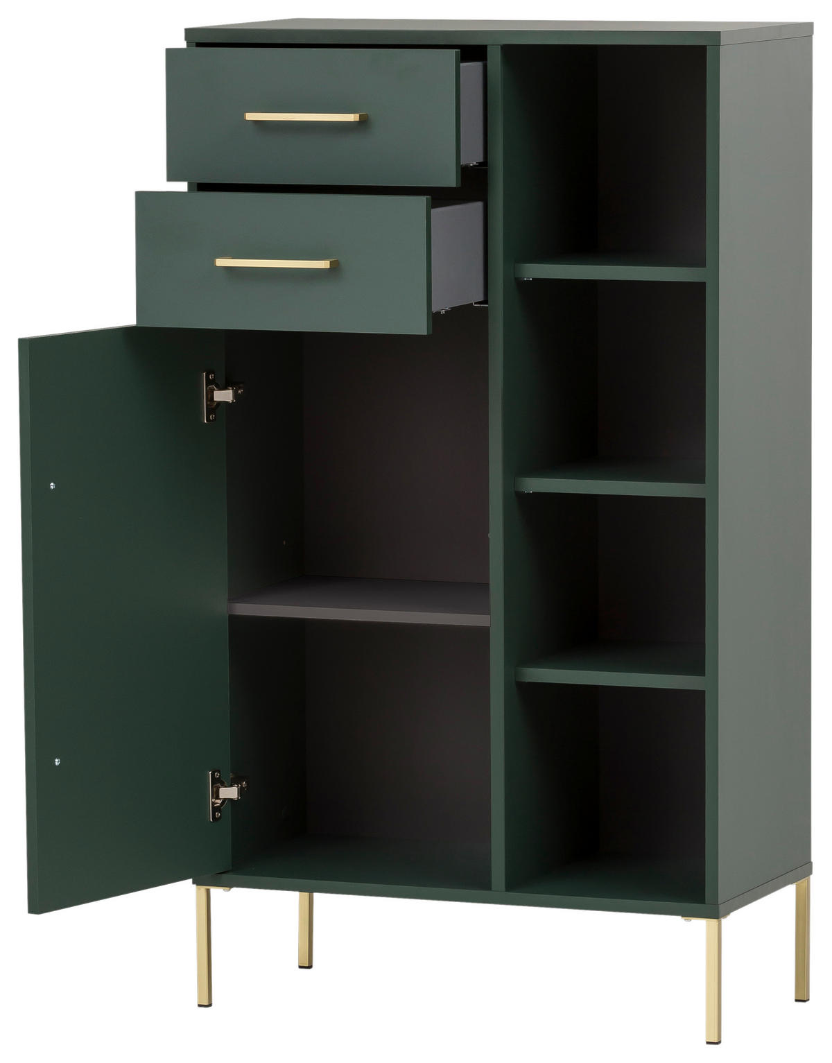 Midischrank Kent waldgrün B/H/T: ca. 67,1x117,4x33,1 cm Kent - waldgrün (67,10/117,40/33,10cm) - Möbelpartner