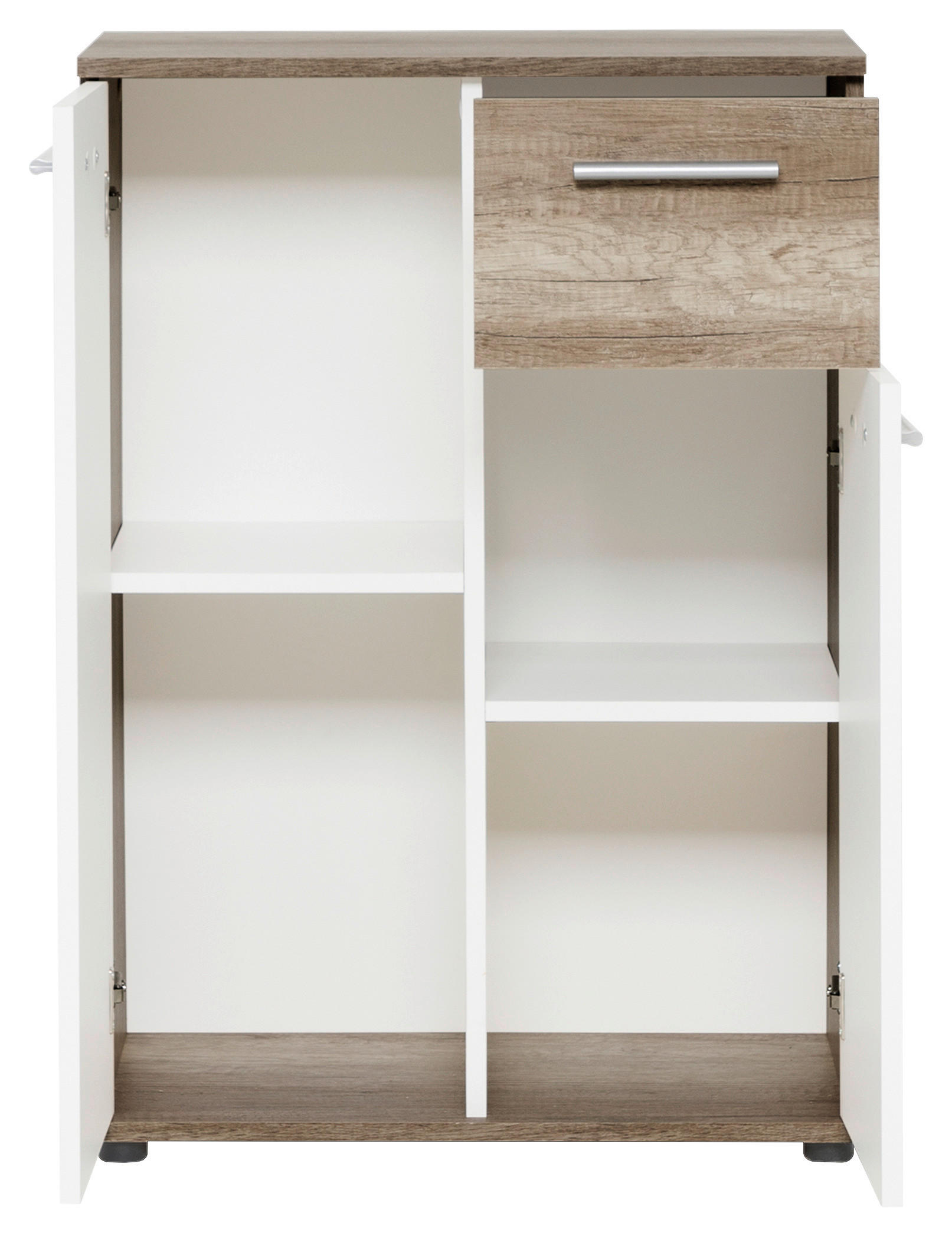 Kommode Jacky 1 B/H/T: ca. 60x85x35 cm Jacky 1 - Eiche/weiß (60,00/85,00/35,00cm)