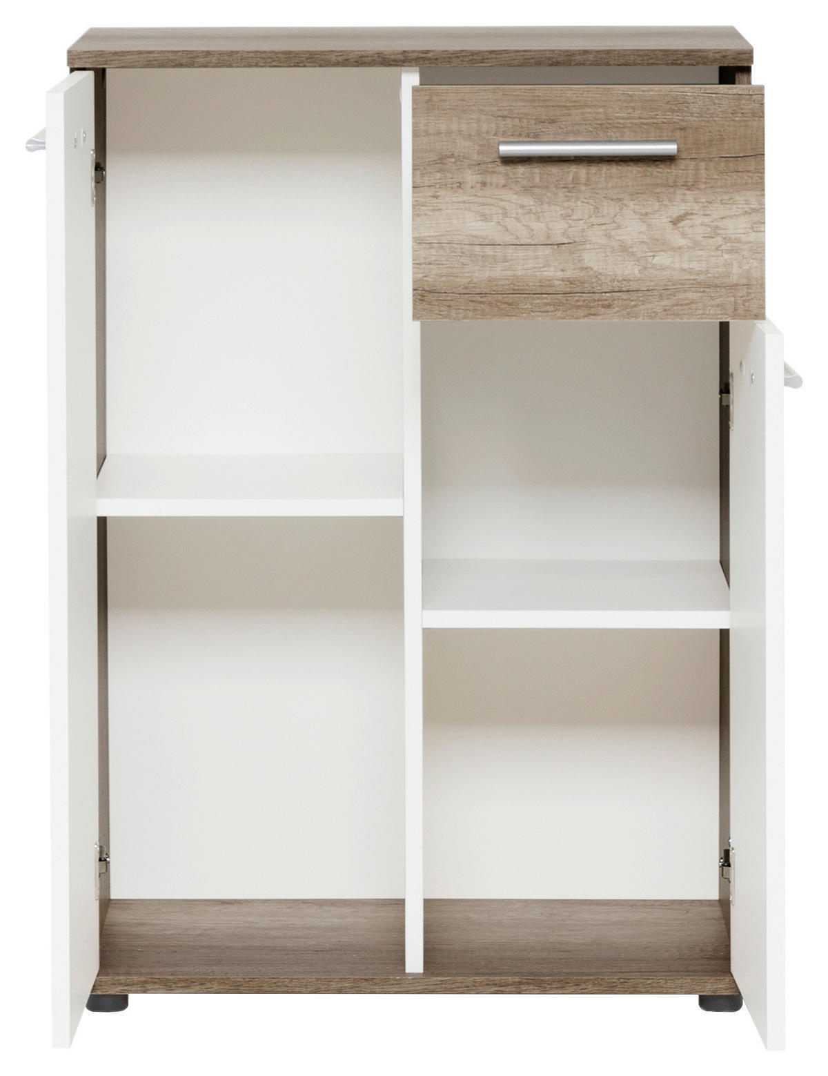 Kommode Jacky 1 B/H/T: ca. 60x85x35 cm Jacky 1 - Eiche/weiß (60,00/85,00/35,00cm)