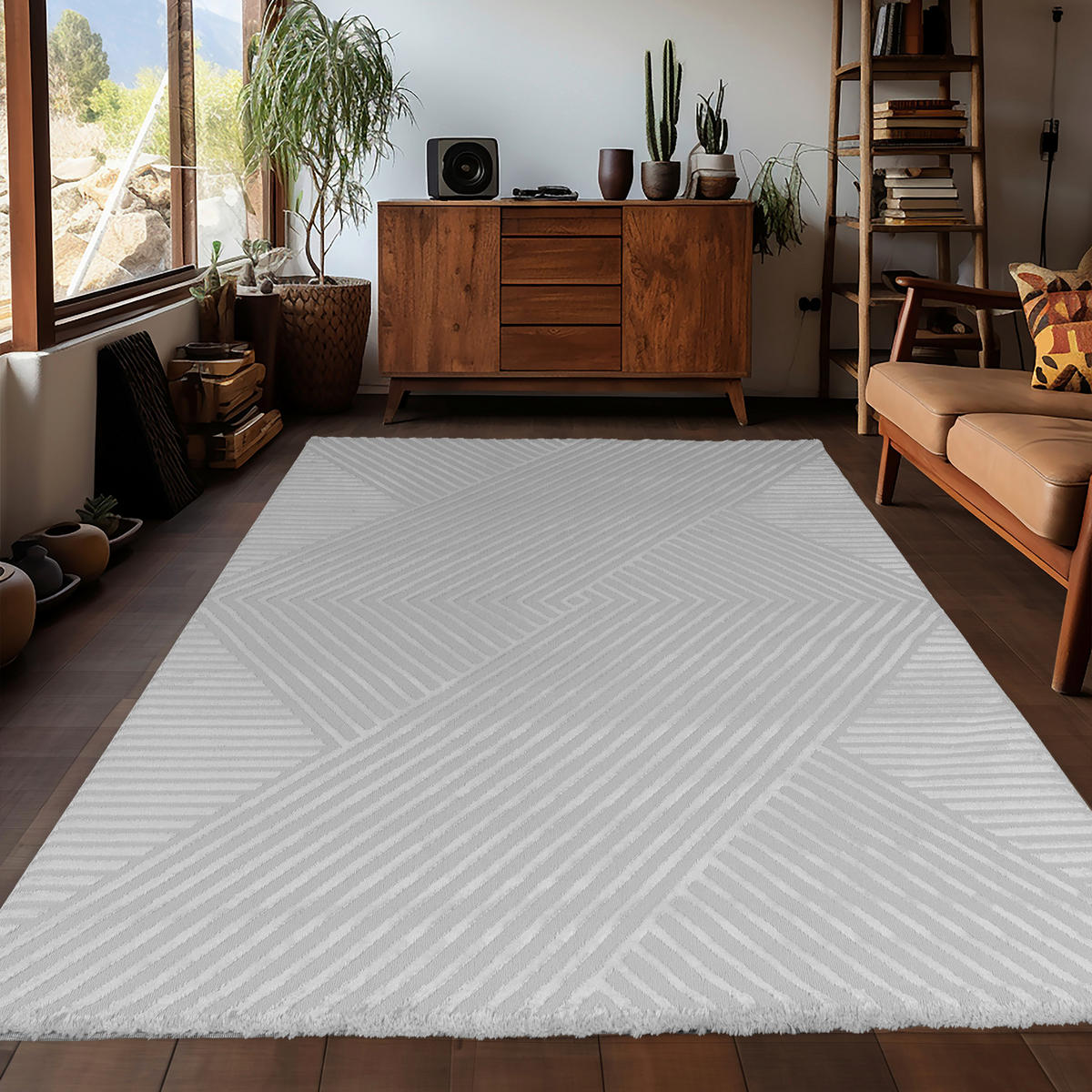 Ayyildiz Teppich SAHARA silber B/L: ca. 120x170 cm SAHARA - silber (120,00/170,00cm) - Ayyildiz