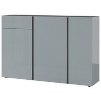 Sideboard Mesa Graphit Nachbildung Silbergrau Hochglanz B/H/T: ca. 152x103x43 cm Mesa - Graphit/Silbergrau (152,00/103,00/43,00cm)