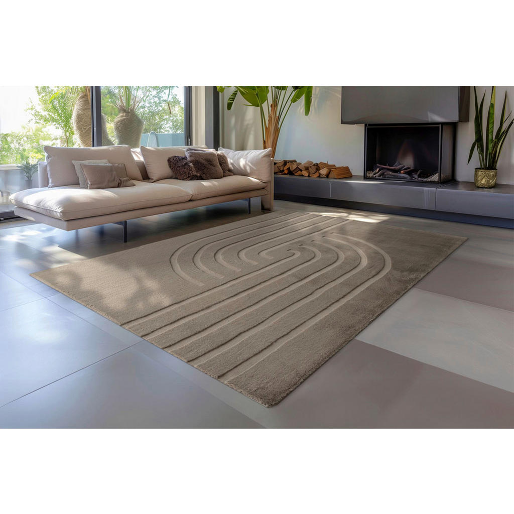 Thumbnail - Obsession Teppich Zen Deluxe taupe B/H/L: ca. 160x16x230 cm