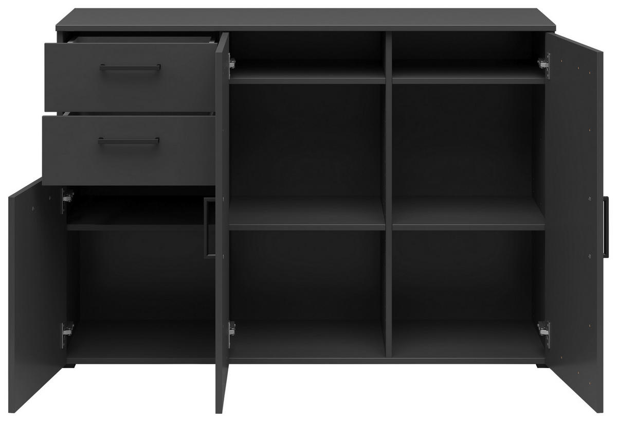 Kommode Multi-Stauraum Typ 28 anthrazit B/H/T: ca. 120x83x40 cm Multi-Stauraum Typ 28 - anthrazit (120,00/83,00/40,00cm)