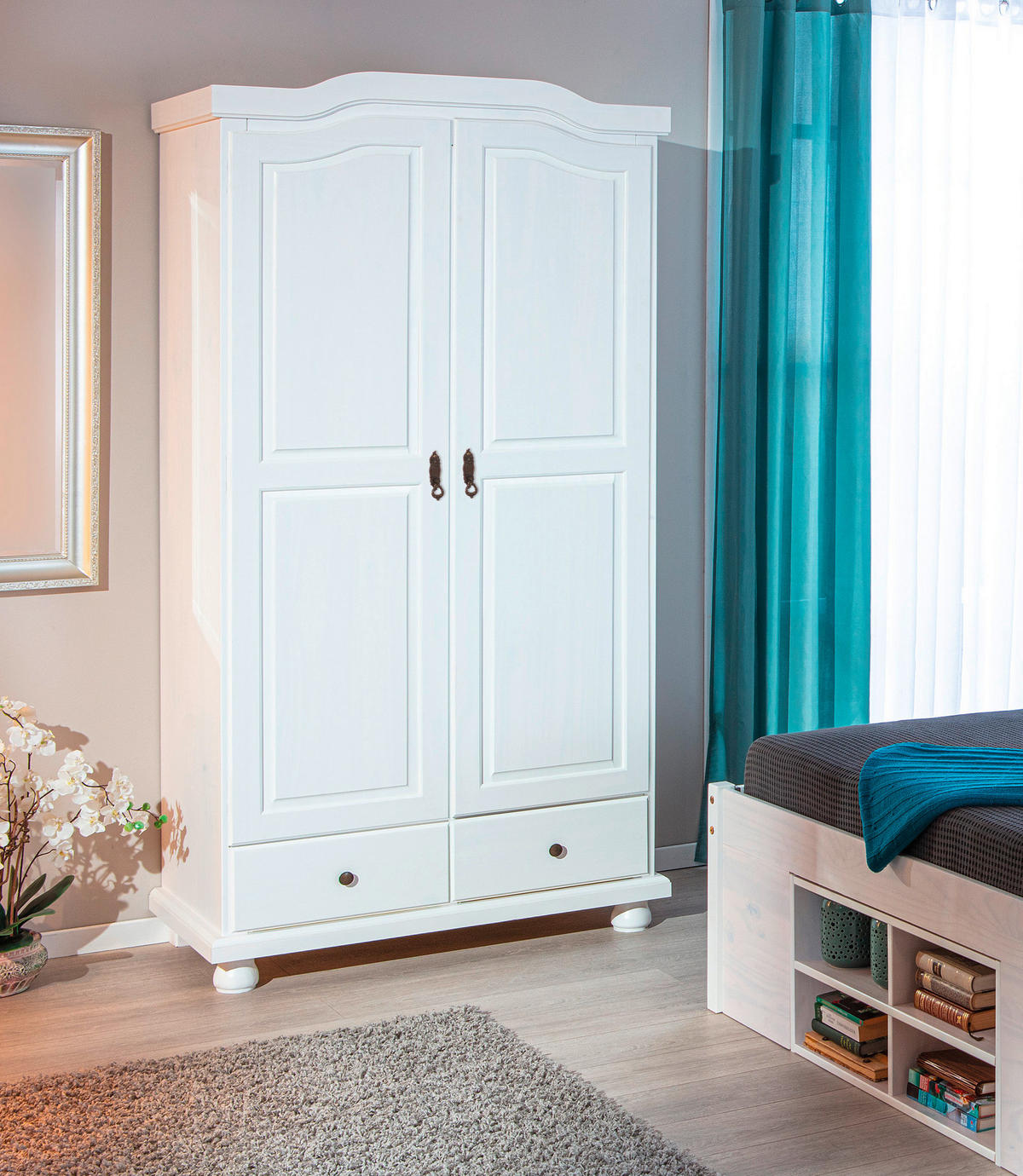 Kleiderschrank Reutte weiß B/H/T: ca. 104x198x56 cm Reutte - weiß (104,00/198,00/56,00cm) - Inter Link