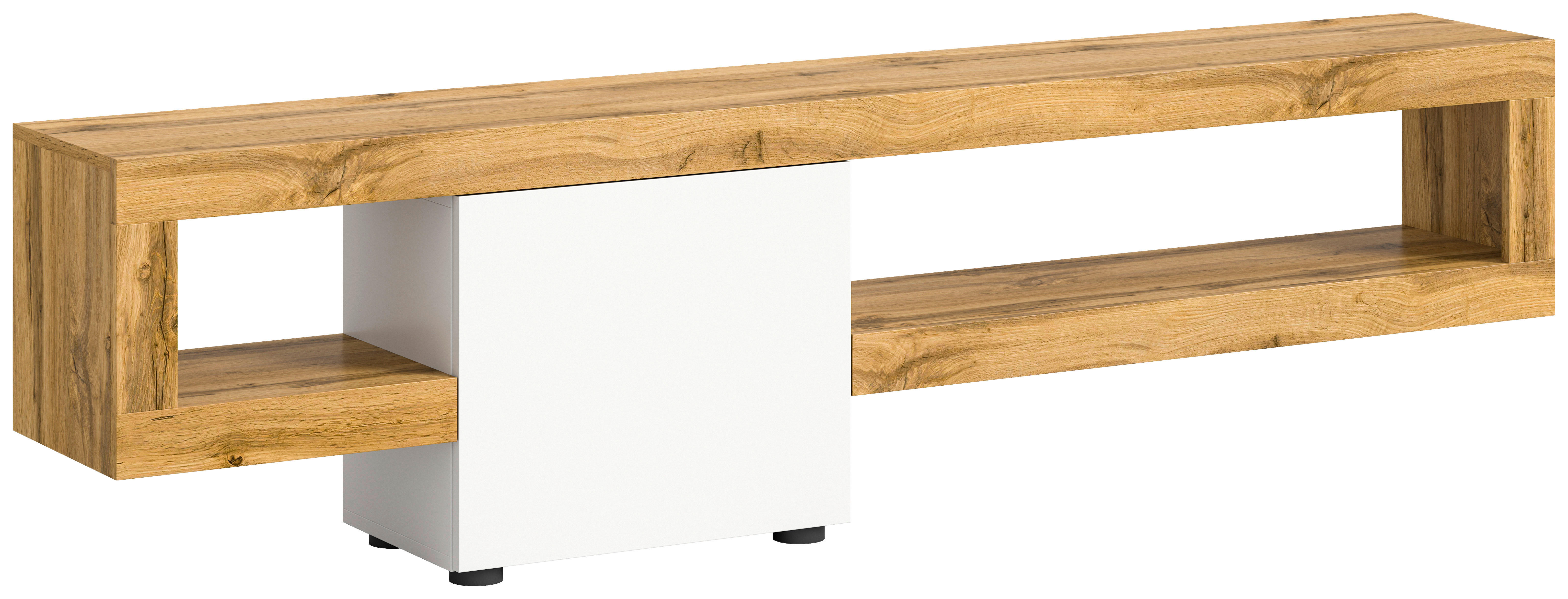 Lowboard Samba weiß Eiche Wotan Nachbildung B/H/T: ca. 190x51x30 cm Samba - Eiche/weiß (190,00/51,00/30,00cm) - xonox.home
