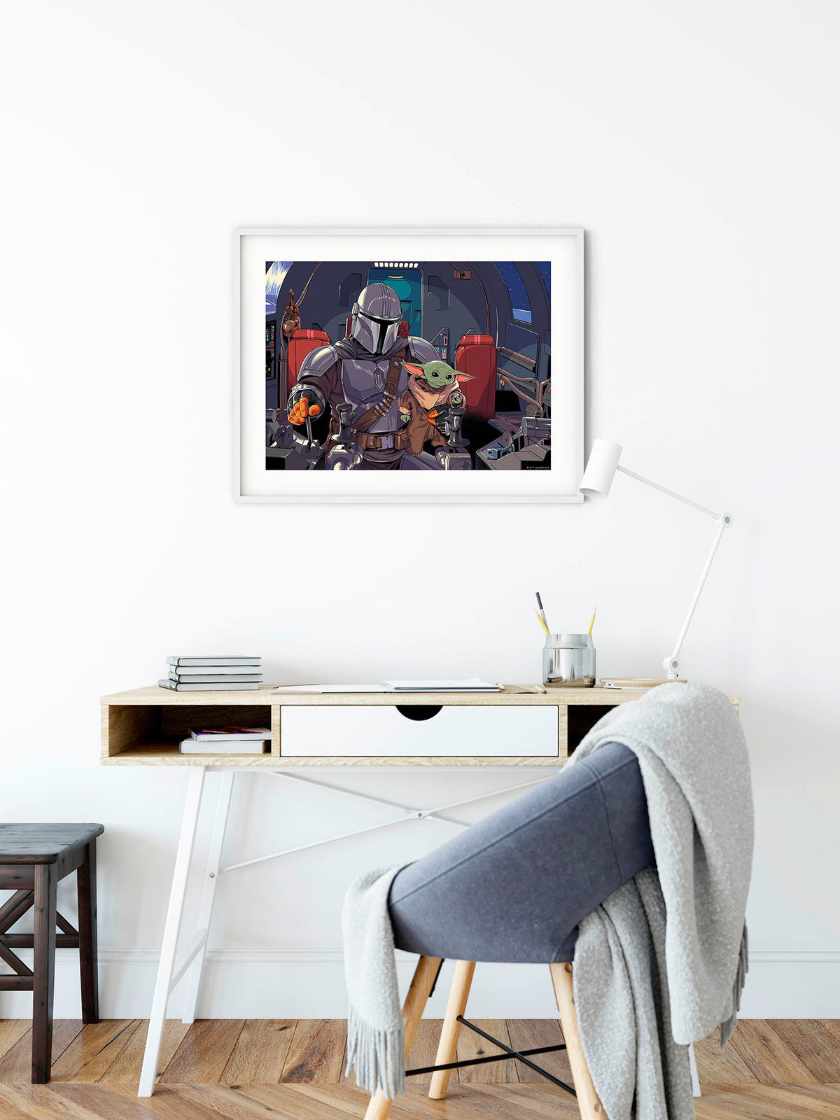Komar Poster Mandalorian The Child Cockpit Disney B/L: ca. 40x30 cm Mandalorian The Child Cockpit - (40,00/30,00cm) - Komar