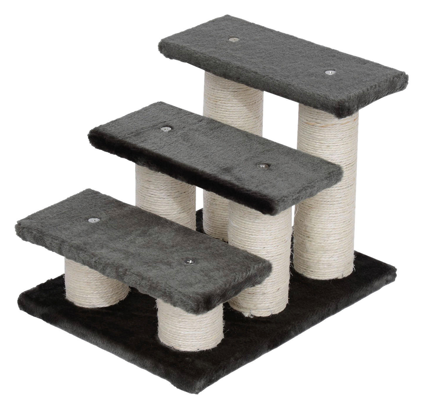 PawHut Katzentreppe grau Spanplatte B/H/L: ca. 35x34x45 cm Katzentreppe_mit_3_Stufen - grau (45,00/35,00/34,00cm) - PawHut