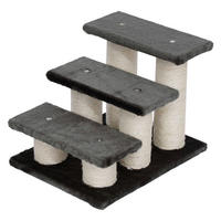 PawHut Katzentreppe grau Spanplatte B/H/L: ca. 35x34x45 cm Katzentreppe_mit_3_Stufen - grau (45,00/35,00/34,00cm) - PawHut