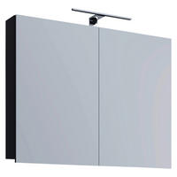 Spiegelschrank Badinos schwarz B/H/T: ca. 60x42x12 cm Badinos - schwarz (60,00/42,00/12,00cm) - VCM Möbel