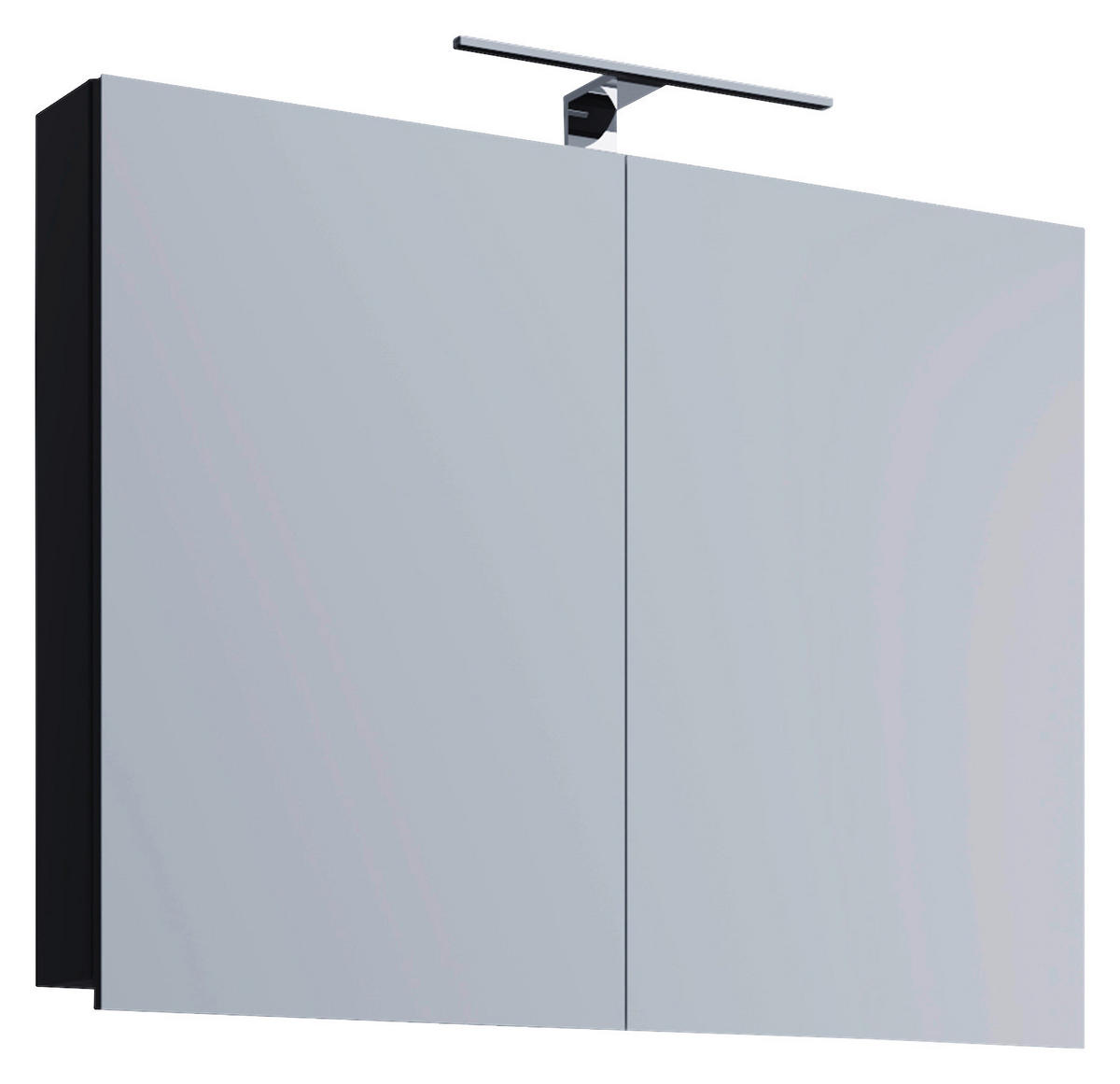 Spiegelschrank Badinos schwarz B/H/T: ca. 60x42x12 cm Badinos - schwarz (60,00/42,00/12,00cm) - VCM Möbel
