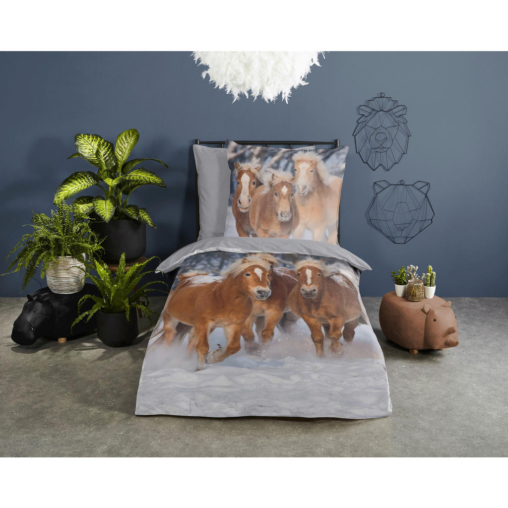 Thumbnail - Baumwoll Bettwäsche Happy Horses Flanell