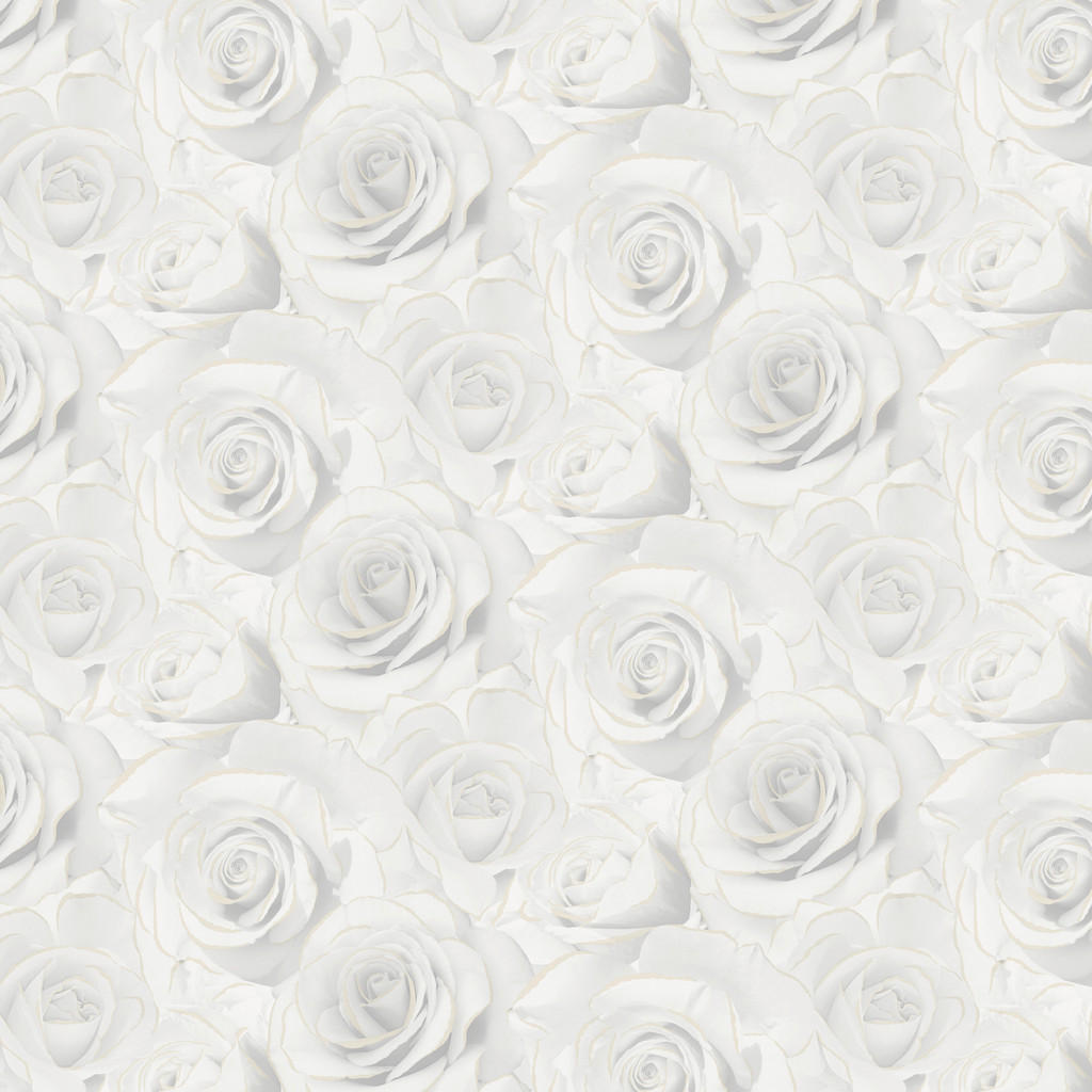 Thumbnail - UGEPA Vinyltapete Rosen grau gold B/L: ca. 53x1005 cm