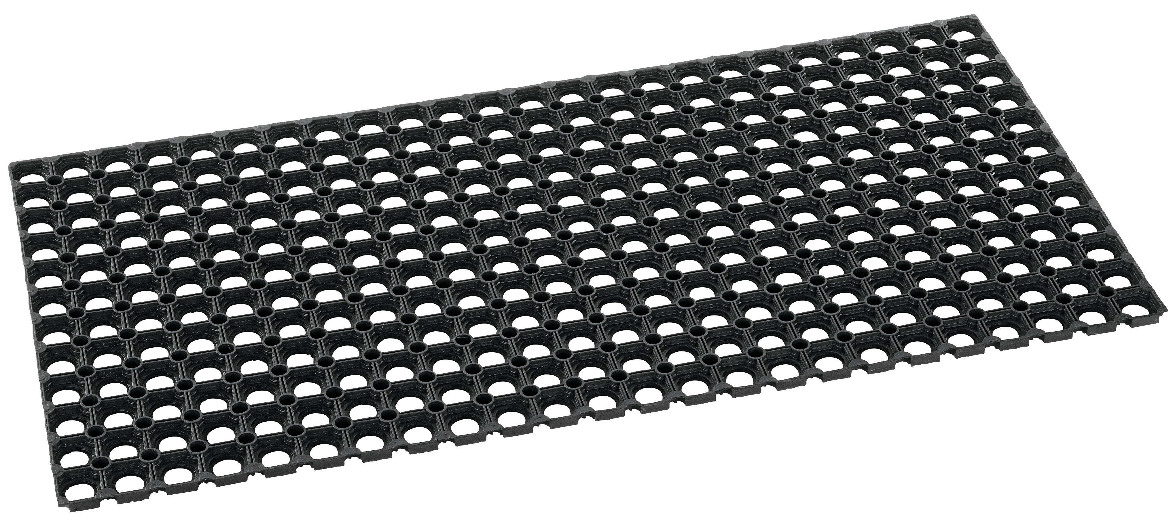 Fußmatte Gummiring schwarz B/L: ca. 60x80 cm Gummiring - schwarz (60,00/80,00cm)