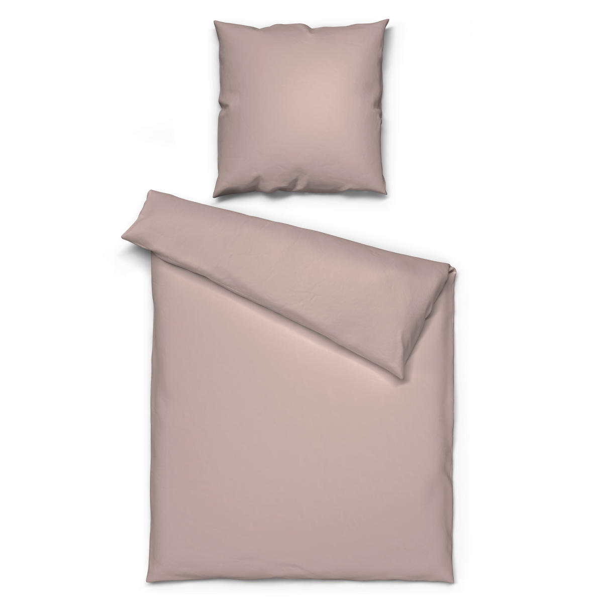 Baumwoll Bettwäsche Renforce rosé Baumwolle B/L: ca. 135x200 cm Bettwäsche_Renforce Uni 135x200cm - rosé (135,00/200,00cm)