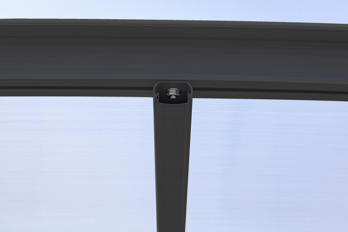 Westmann Carport 17m² B/H/T: ca. 300x220x576 cm 17m² - anthrazit (300,00/220,00/576,00cm) - Westmann