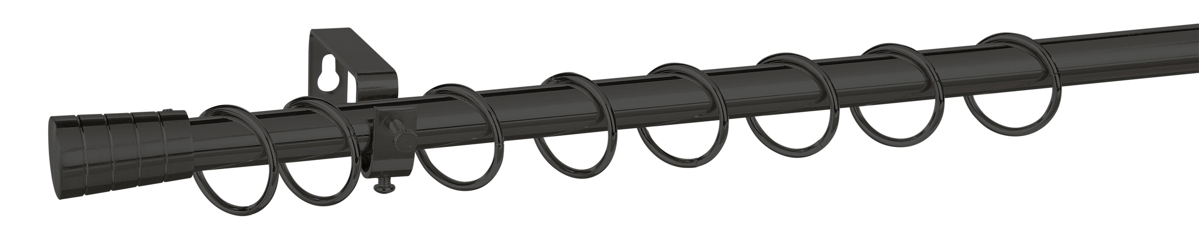 POCOline Stilgarnituren Kappe schwarz Metall D: ca. 1,9 cm ausziehbar von ca. 130 bis 240 cm 1.0 Läufe Kappe - schwarz (1,90cm) - POCOline