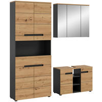 Badezimmer-Set Canu Basalt Eiche Artisan Nachbildung B/H/T: ca. 171x193x34 cm Canu - Eiche/Basalt (171,00/193,00/34,00cm) - xonox.home