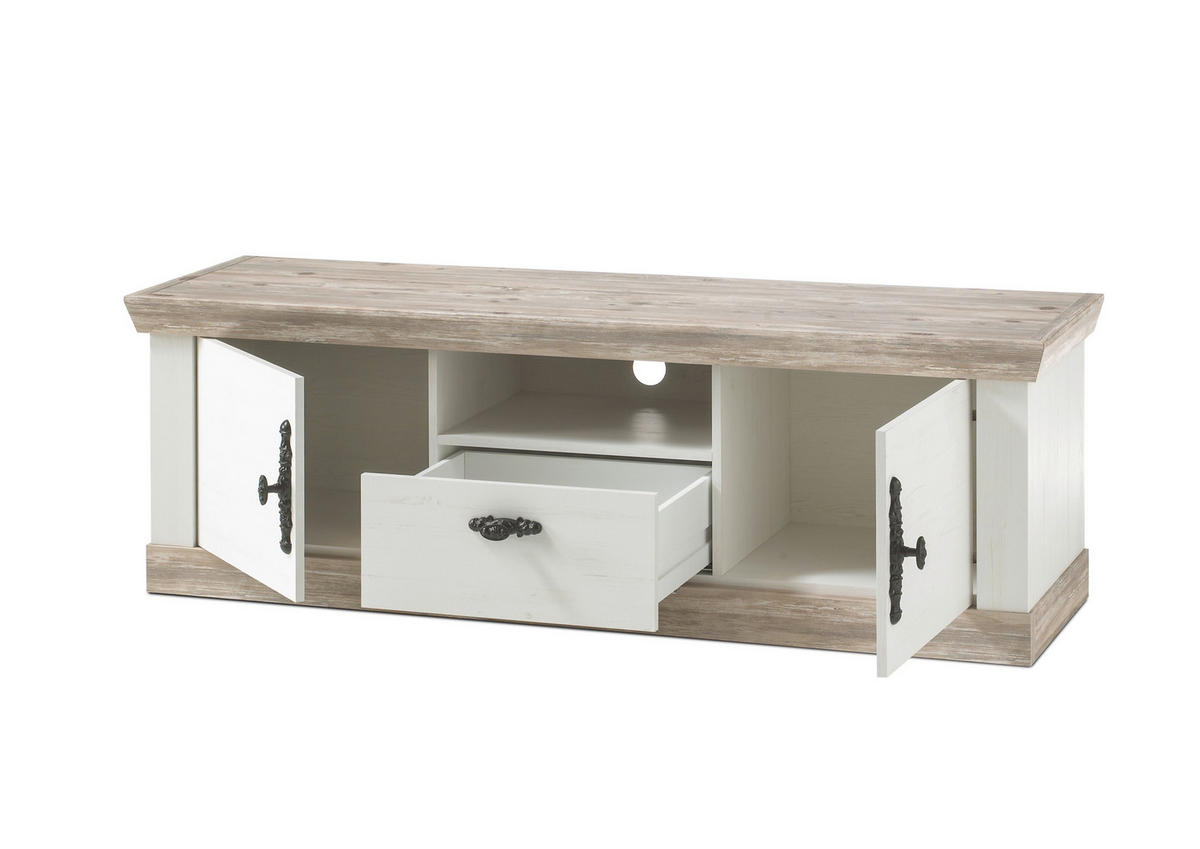 Lowboard Florenz weiß Pinie B/H/T: ca. 156x51x44 cm Florenz - weiß (156,00/51,00/44,00cm)