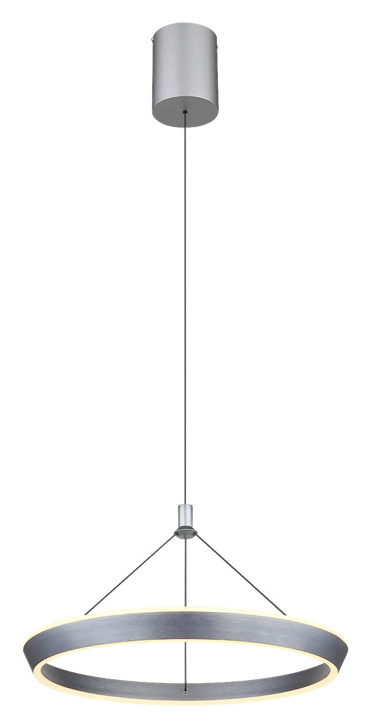 GLOBO LED-Pendelleuchte 67316 titanfarbig grau Silikon Aluminium Metall H/D: ca. 180x50 cm FERRA - titanfarbig/grau (50,00/180,00cm) - GLOBO