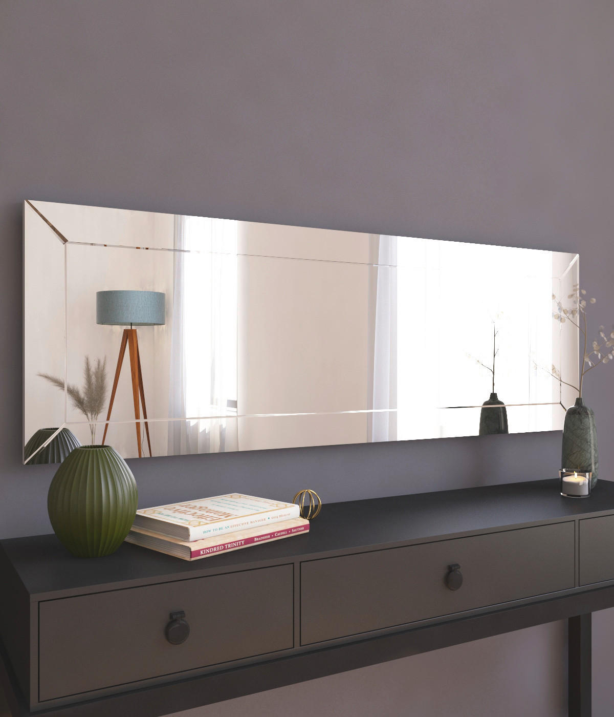 Wandspiegel Nadya transparent Glas B/H/T: ca. 120x40x3,5 cm Nadya - transparent (120,00/40,00/3,50cm) - moebel17