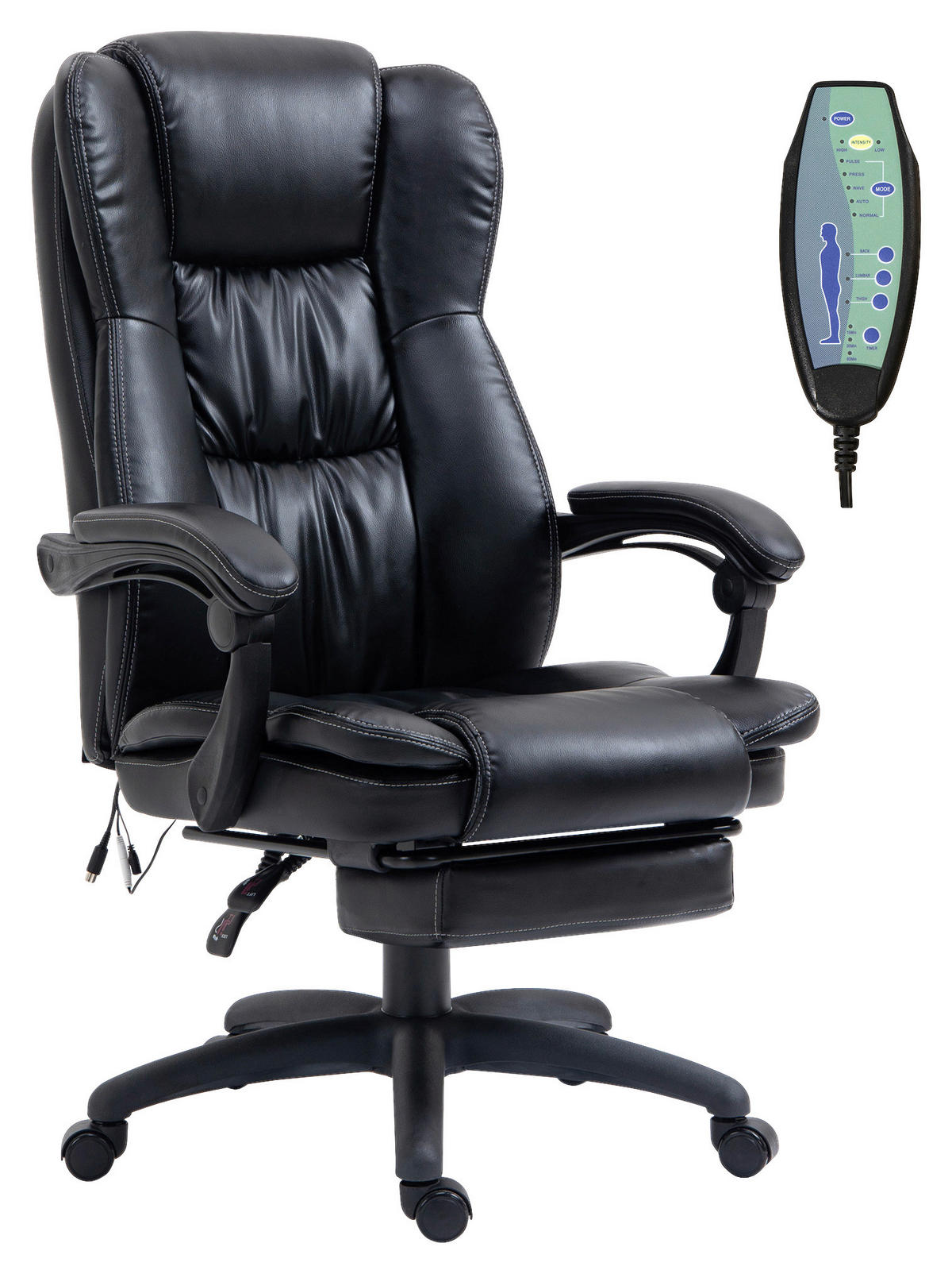 Drehstuhl 921-539V90BK schwarz 921-539V90BK - schwarz (68,50/119,00/68,50cm) - Vinsetto
