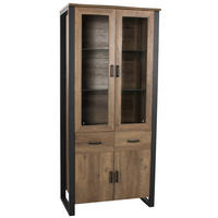 Vitrine Ute Akazie Nachbildung schwarz MDF Ute - schwarz
