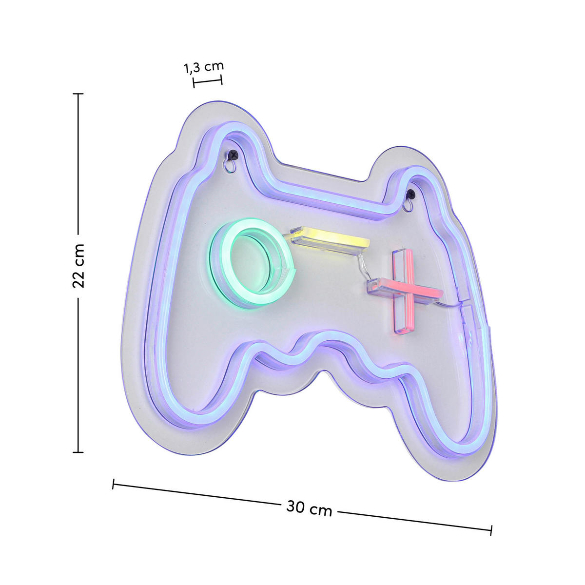 Nolo LED-Neon_Wandleuchte Acryl B/H/L: ca. 22x1,6x30 cm LED-Neon-Wandleuchte_Play - (30,00/22,00/1,60cm) - Nolo