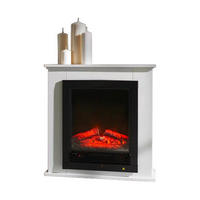 Alpina Elektrischer-Kamin 871125217836 weiß schwarz Holz Glas Metall B/H/T: ca. 70x71x22 cm Geneva - weiß/schwarz (70,00/71,00/22,00cm) - Alpina