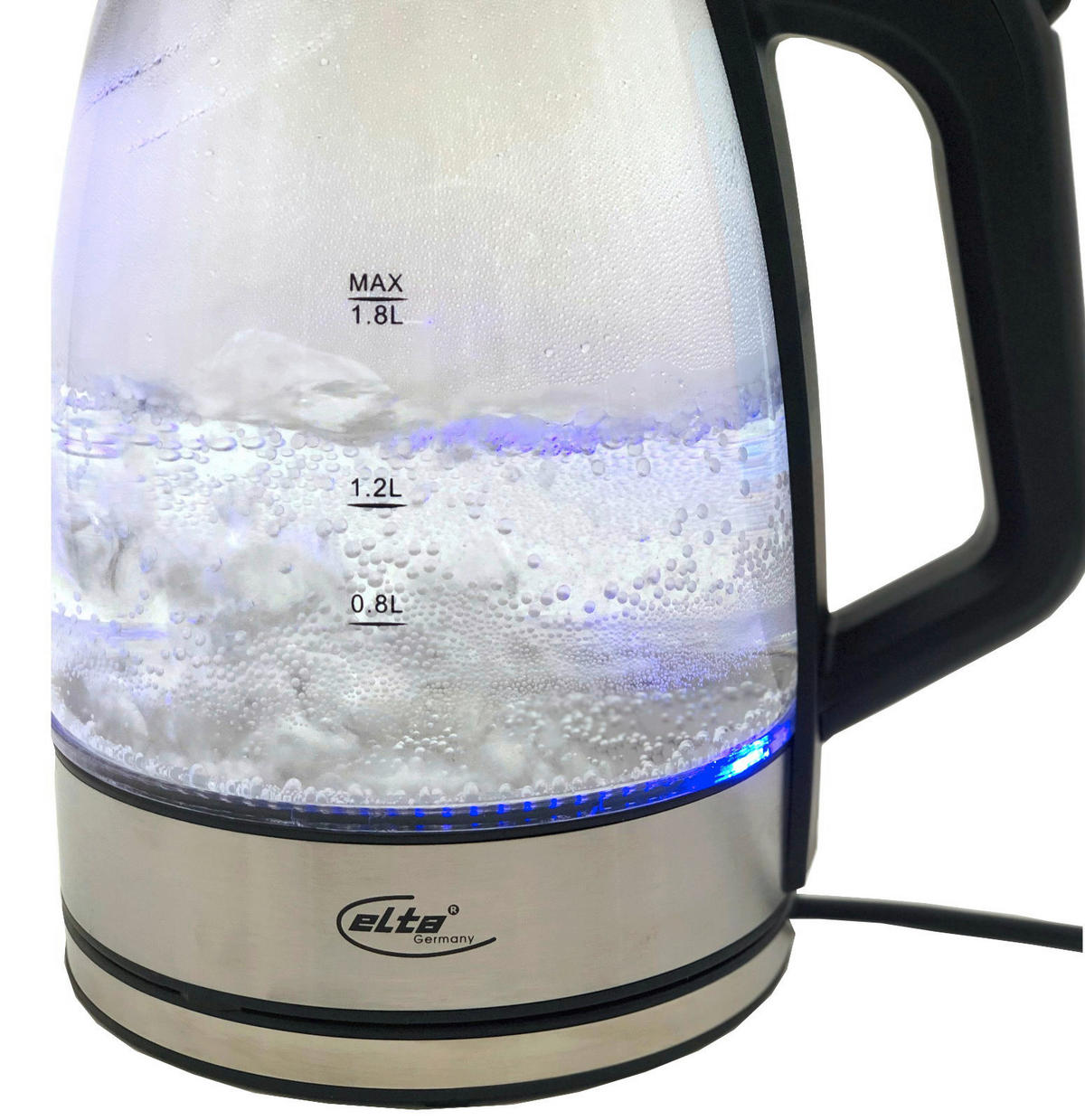 l 1,8 bei kaufen Glas schwarz Edelstahl WK-2200.1 Wasserkocher ▷ online ca. Elta POCO