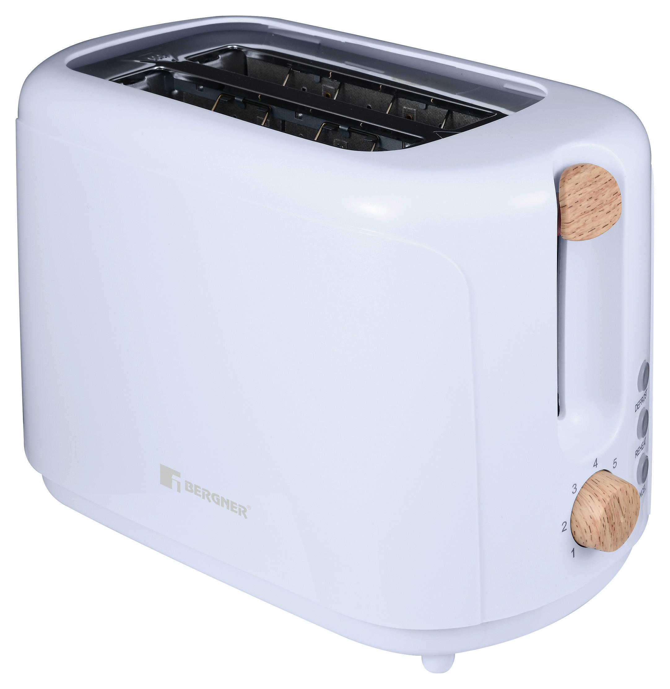 BERGNER Toaster weiß Kunststoff B/H/L: ca. 16x18,5x29,5 cm NATURALLY - weiß (29,50/16,00/18,50cm) - BERGNER