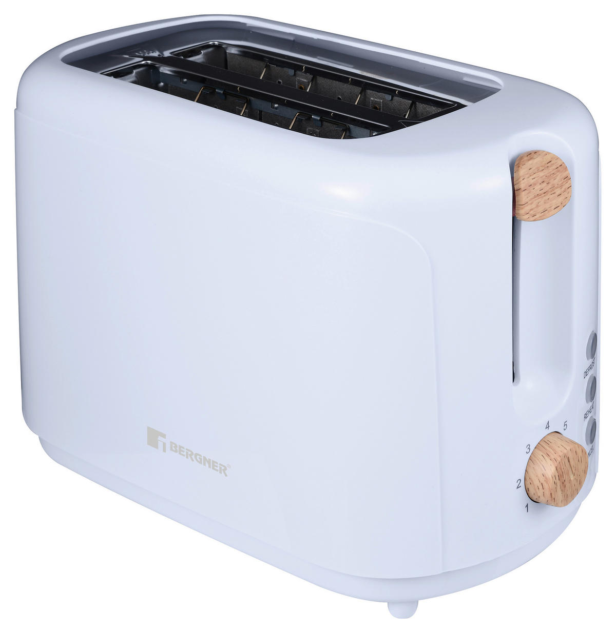 BERGNER Toaster weiß Kunststoff B/H/L: ca. 16x18,5x29,5 cm NATURALLY - weiß (29,50/16,00/18,50cm) - BERGNER