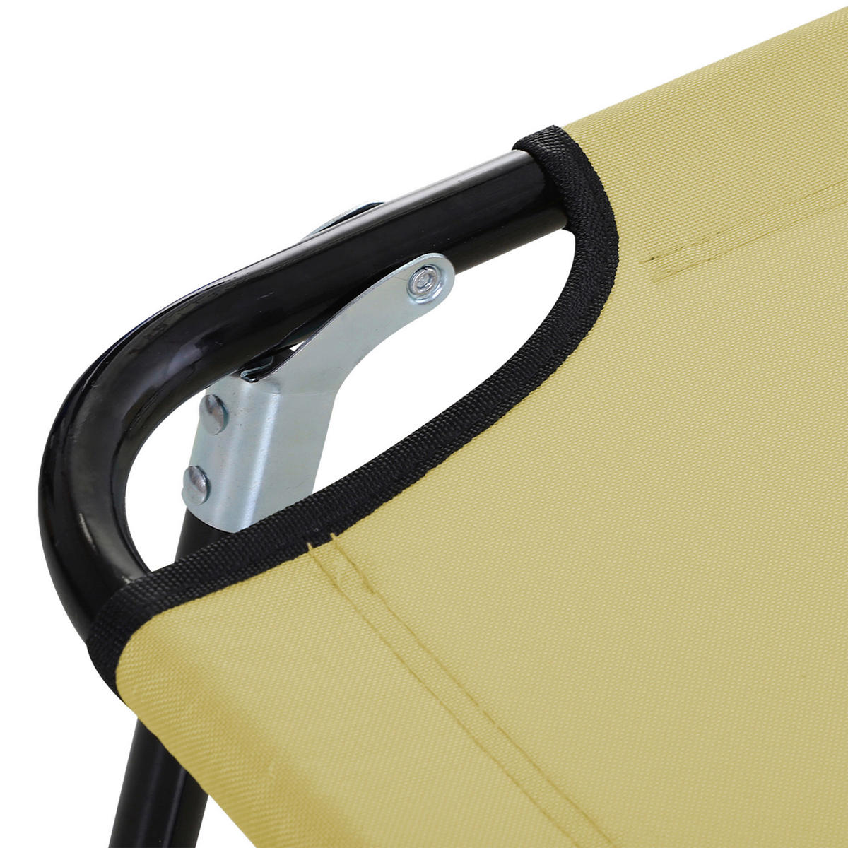 Outsunny Sonnenliege cremeweiß Stahl B/H/L: ca. 56x28x188 cm Sonnenliege - cremeweiß (188,00/56,00/28,00cm) - Outsunny