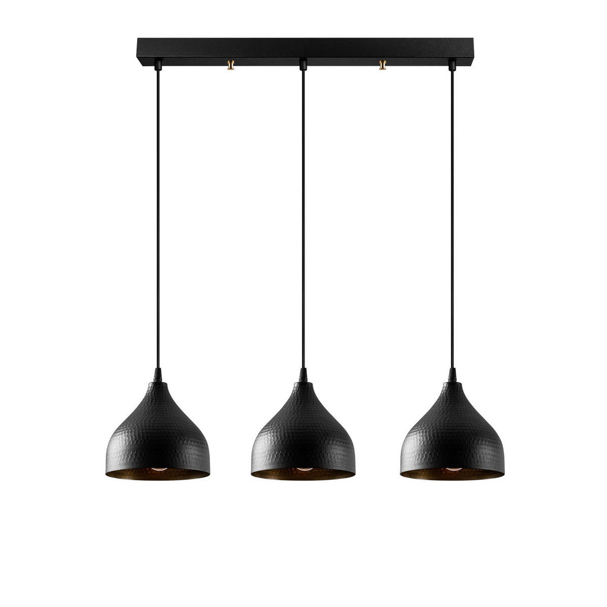 Opviq Pendelleuchte Tattoo schwarz Metall B/H/T/L/D: ca. 18x114x18x68x18 cm E27 3 Brennstellen Tattoo - schwarz (68,00/18,00/114,00cm) - Opviq