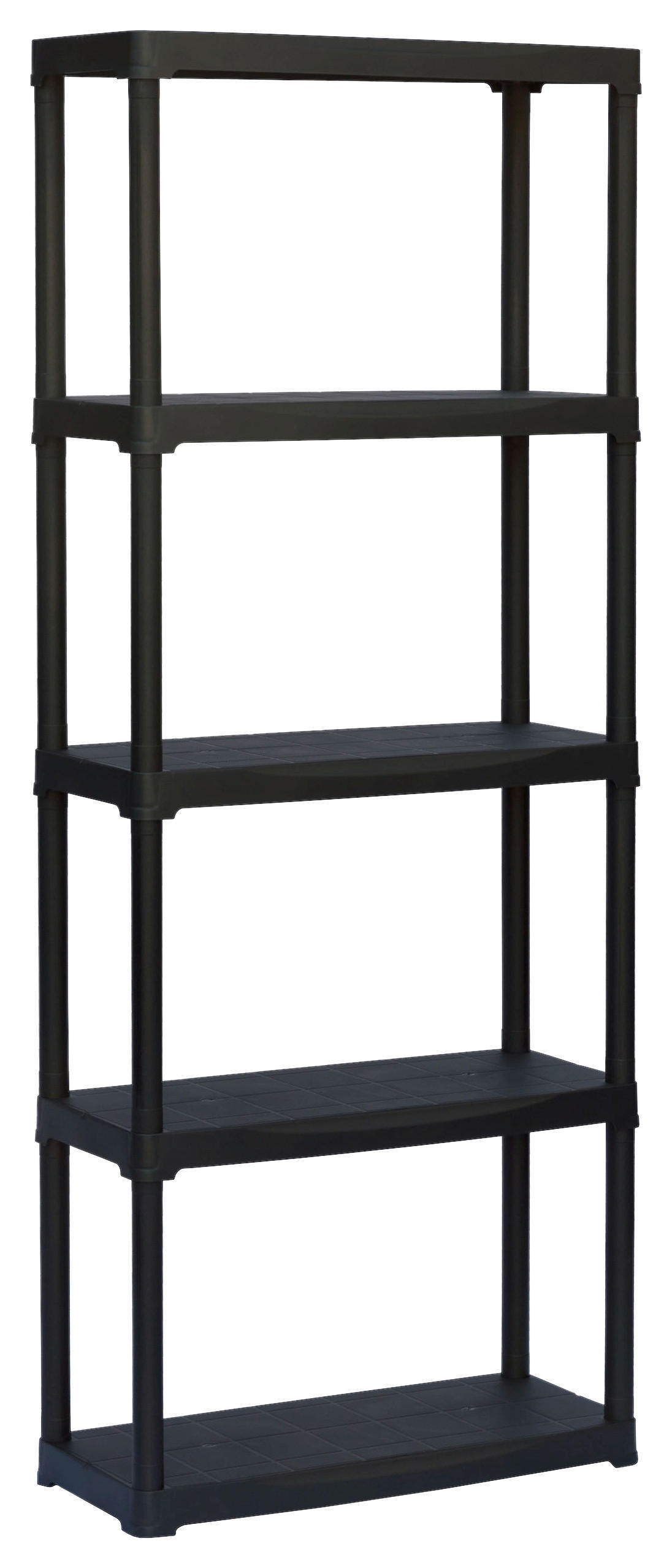 ArtPlast Kunststoffregal schwarz Kunststoff B/H/T: ca. 70x175,5x30 cm Kunststoffregal T70/5 - schwarz (70,00/175,50/30,00cm) - Artplast