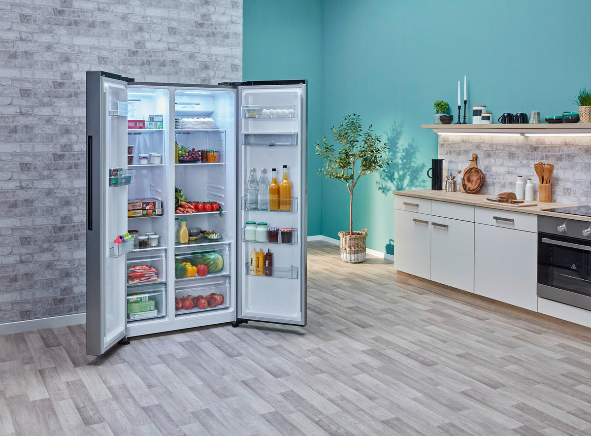 Gorenje Side-by-Side NRR9185EASWD Edelstahloptik B/H/T: ca. 91,5x178,6x67 cm Side-by-Side NRR9185EASWD - Edelstahloptik (91,50/178,60/67,00cm) - Gorenje