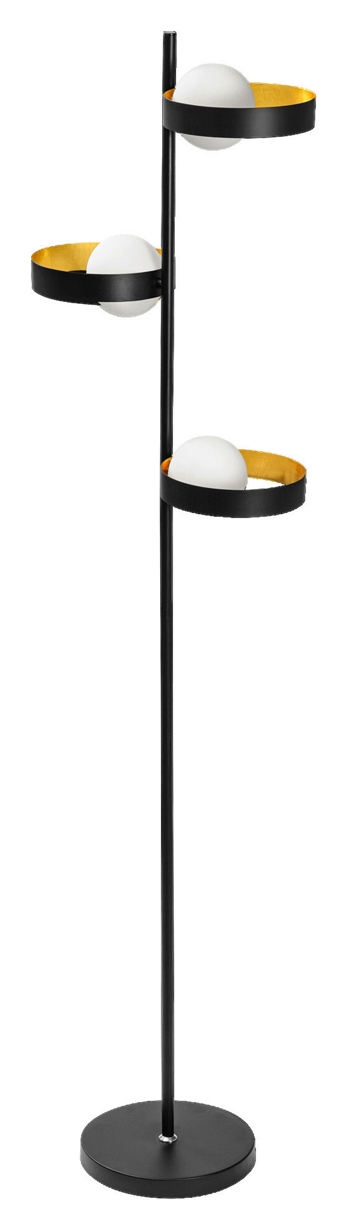 LEDVANCE Stehleuchte Memphis 759244 schwarz gold weiß Metall Glas H/D: ca. 148x38,8 cm G9 3 Brennstellen Decor Memphis - gold/weiß (38,80/148,00cm) - LEDVANCE