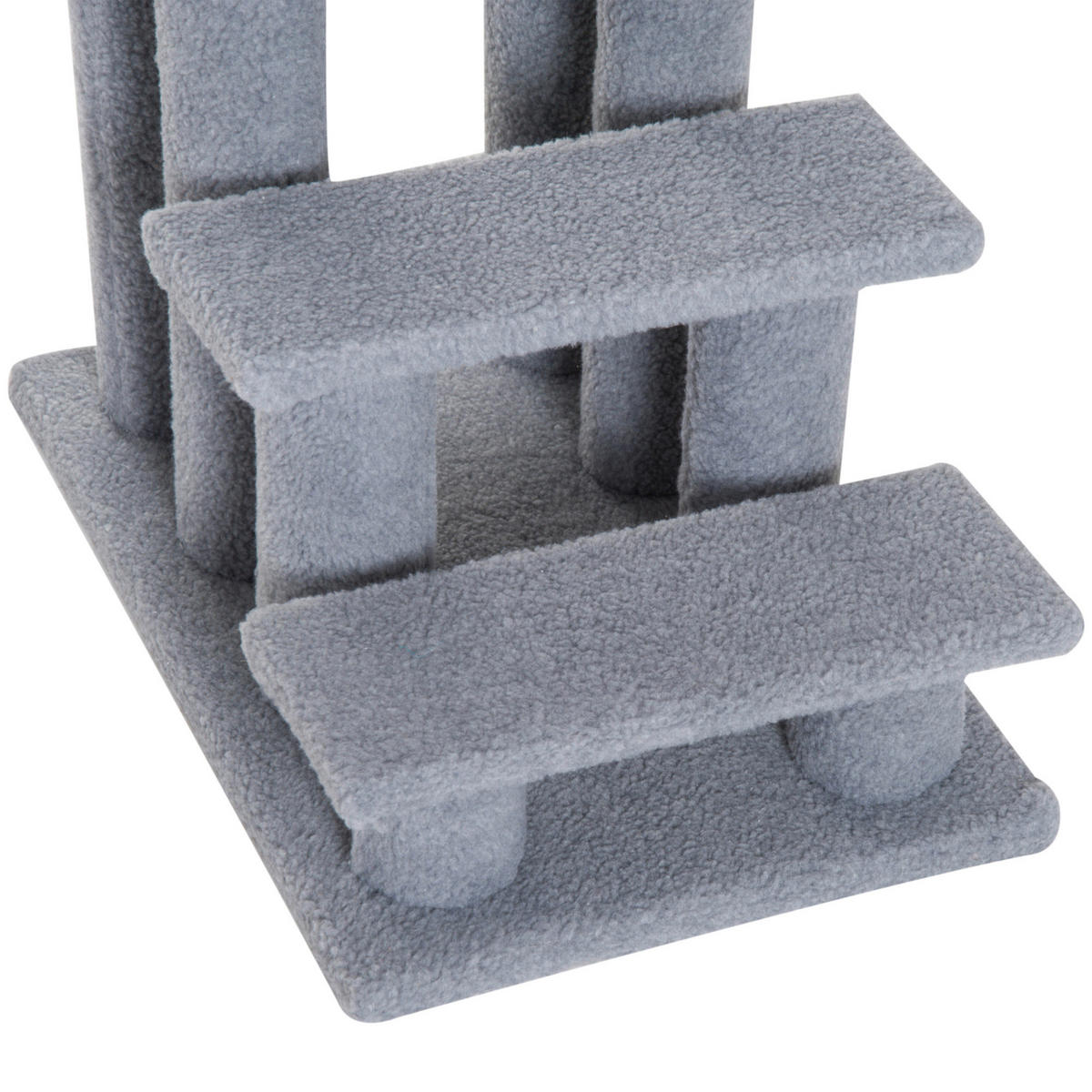 PawHut Katzentreppe grau Spanplatte B/H/L: ca. 43x60x64 cm Katzentreppe - grau (64,00/43,00/60,00cm) - PawHut