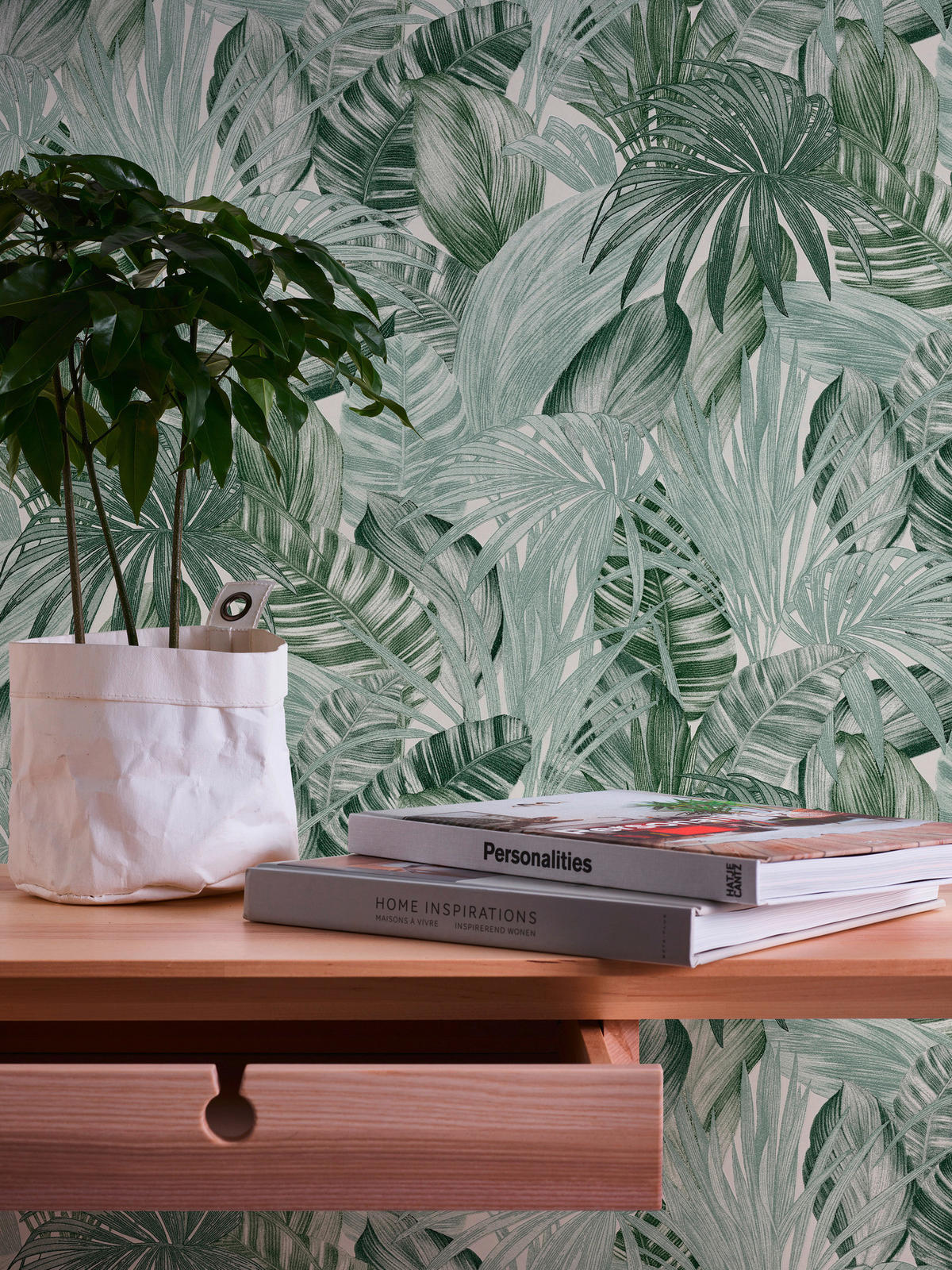 A.S.Creation Vliestapete Greenery Palmen grün B/L: ca. 53x1005 cm Greenery - grün (53,00/1005,00cm) - A.S.Creation