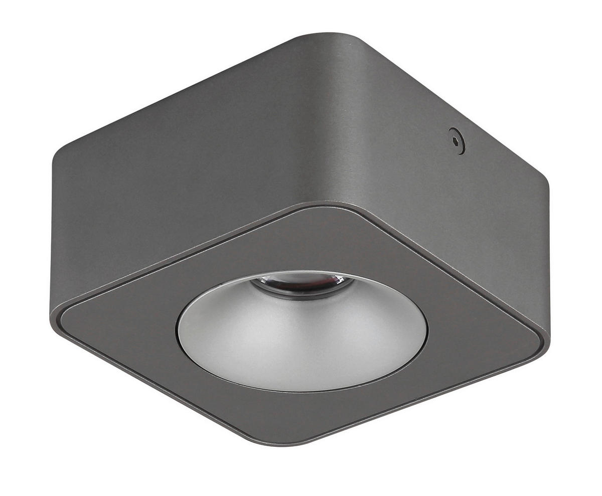 GLOBO LED-Spot dunkelgrau Aluminium Kunststoff B/H/T: ca. 11,7x5,5x11,7 cm 1 Brennstellen HANGARAU - dunkelgrau (11,70/5,50/11,70cm) - GLOBO
