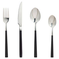 BERGNER Besteckset CHARCOAL silber Edelstahl 16 tlg. CHARCOAL - silber (27,00/17,00/6,70cm) - BERGNER