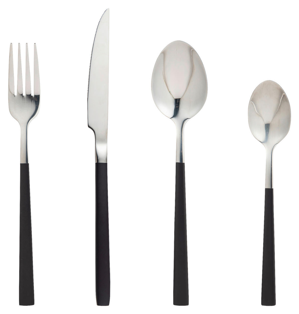 BERGNER Besteckset CHARCOAL silber Edelstahl 16 tlg. CHARCOAL - silber (27,00/17,00/6,70cm) - BERGNER