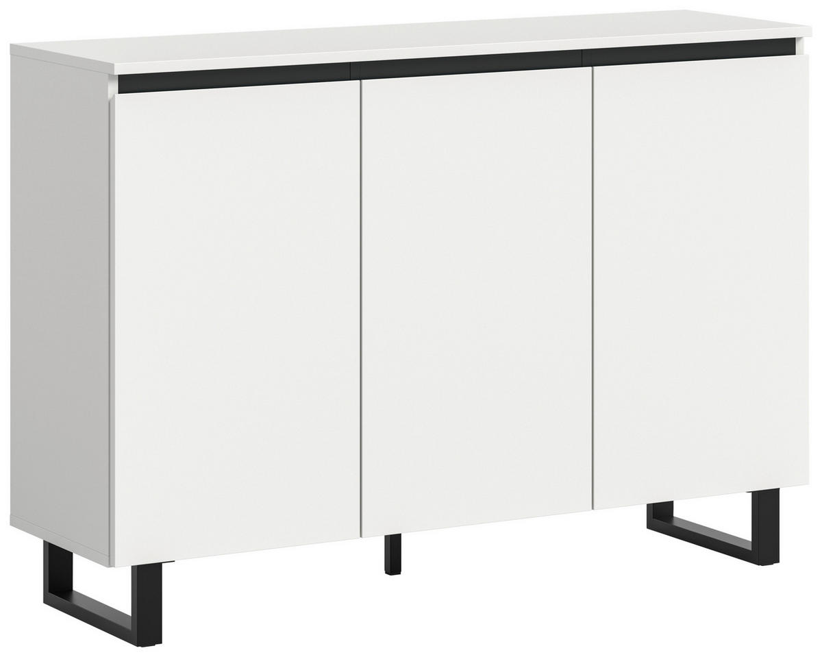 Sideboard Tomasa weiß schwarz B/H/T: ca. 120x84x36 cm Tomasa - weiß/schwarz (120,00/84,00/36,00cm) - xonox.home