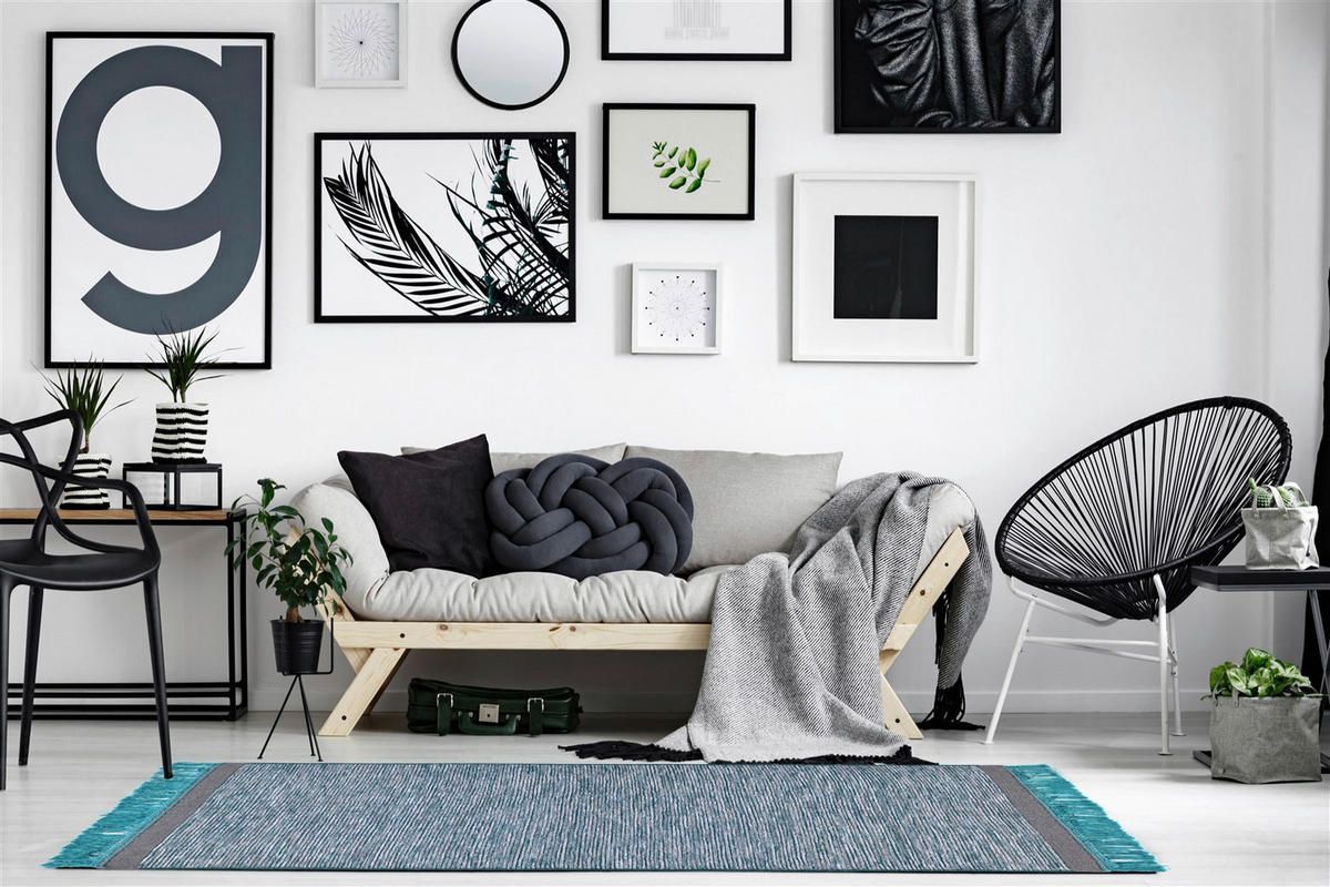 Arte Espina Kurzflorteppich Nomad 8064 blau B/L: ca. 170x240 cm Nomad 8064 - blau/grau (170,00/240,00cm) - Arte Espina