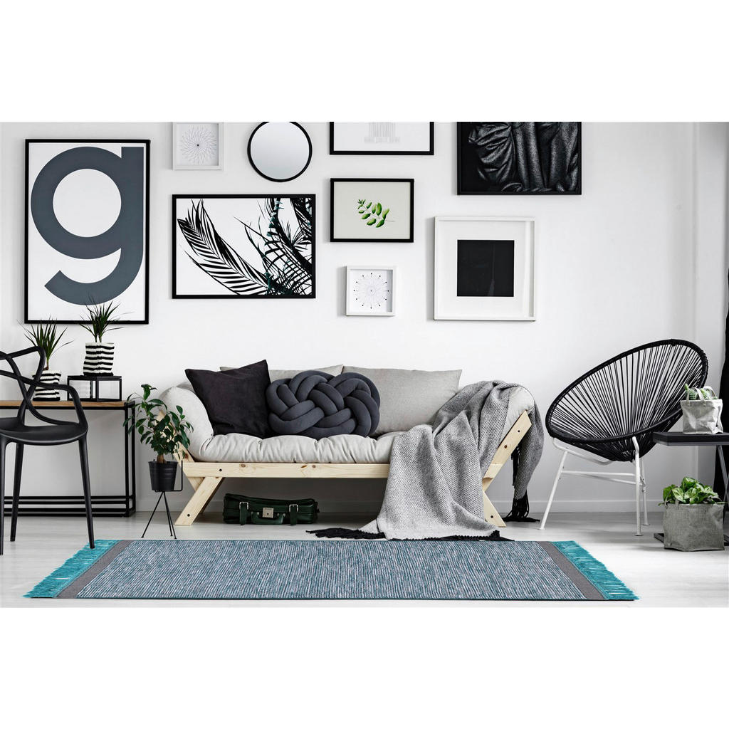 Thumbnail - Arte Espina Kurzflorteppich Nomad 8064 blau B/L: ca. 170x240 cm