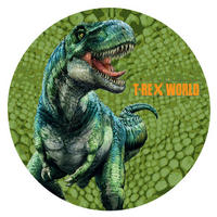 T-Rex World Kinderteppich grün D: ca. 100 cm Kinderteppich_T-Rex_World 100cm rd - grün (100,00cm) - T-Rex World