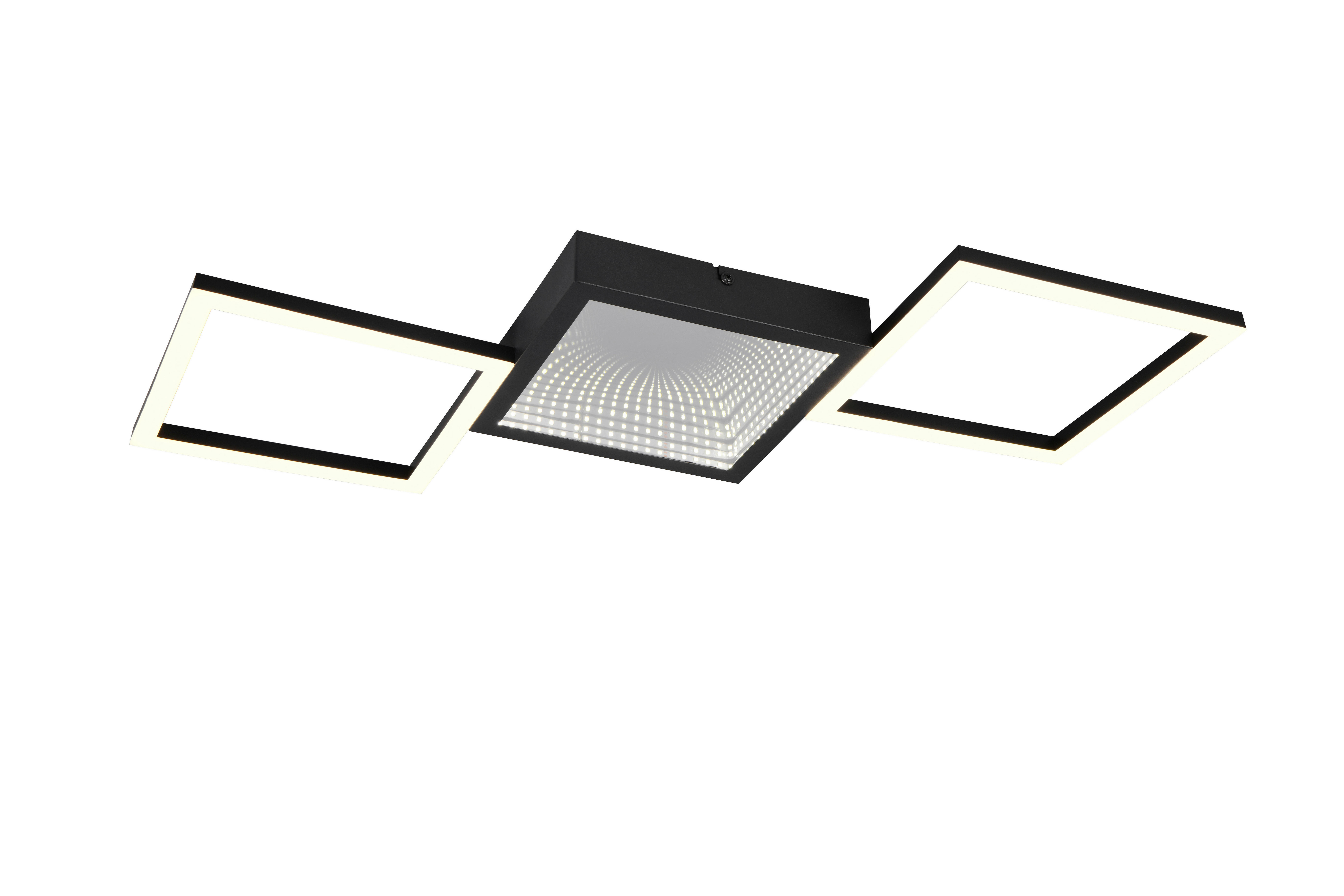 Reality LED-Deckenleuchte mattschwarz Metall B/H/L: ca. 43x4x66 cm LED-Deckenleuchte_Gelo - mattschwarz (66,00/43,00/4,00cm) - Reality