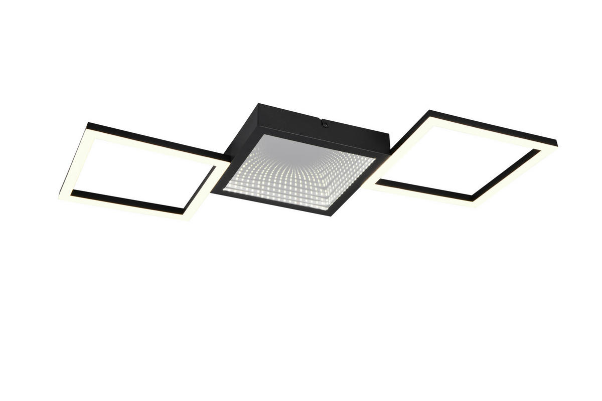 Reality LED-Deckenleuchte mattschwarz Metall B/H/L: ca. 43x4x66 cm LED-Deckenleuchte_Gelo - mattschwarz (66,00/43,00/4,00cm) - Reality