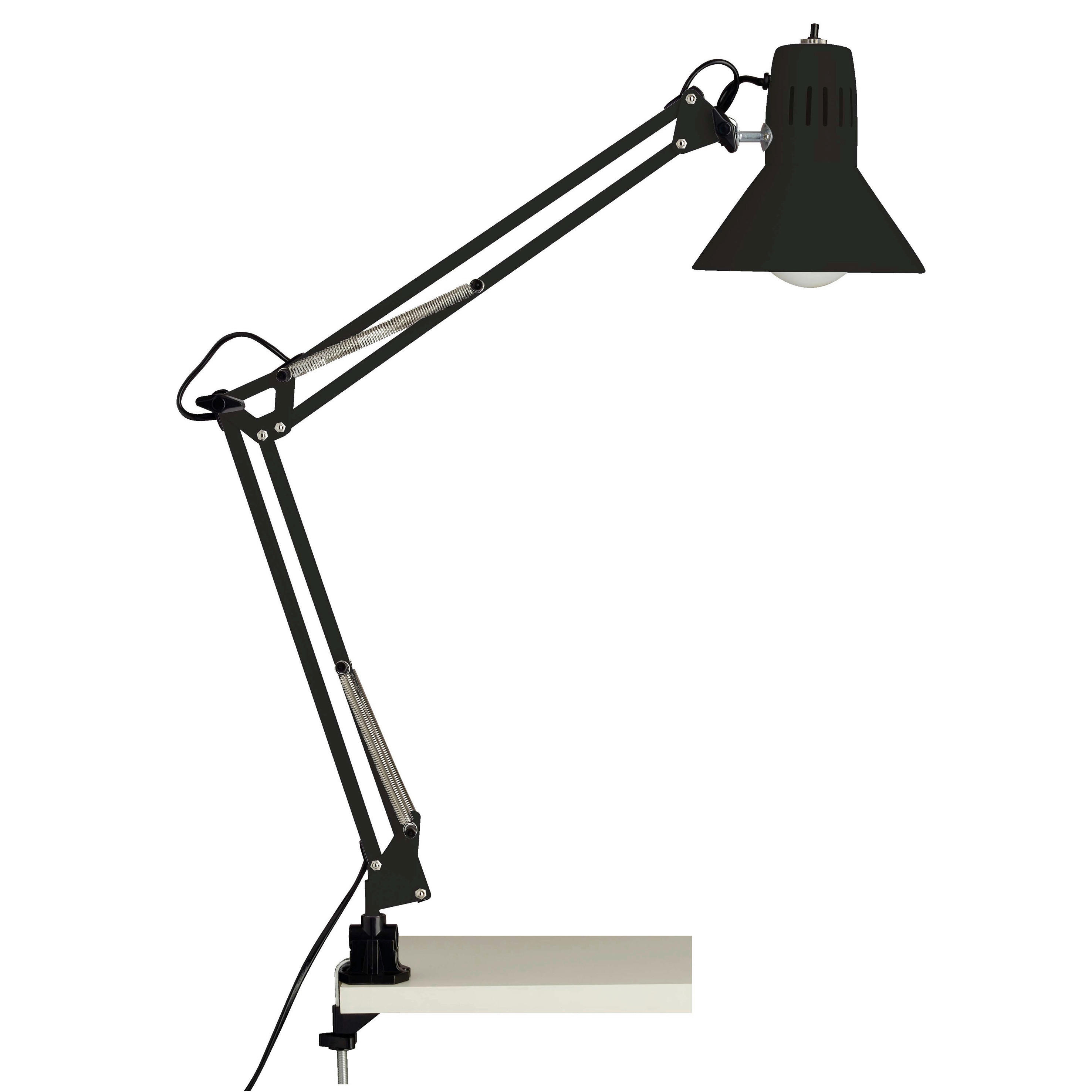 Brilliant Klemmleuchte Hobby 10802/06 schwarz Metall B/H/T: ca. 17x70x65 cm E27 1 Brennstellen Hobby - schwarz (17,00/70,00/65,00cm) - Brilliant