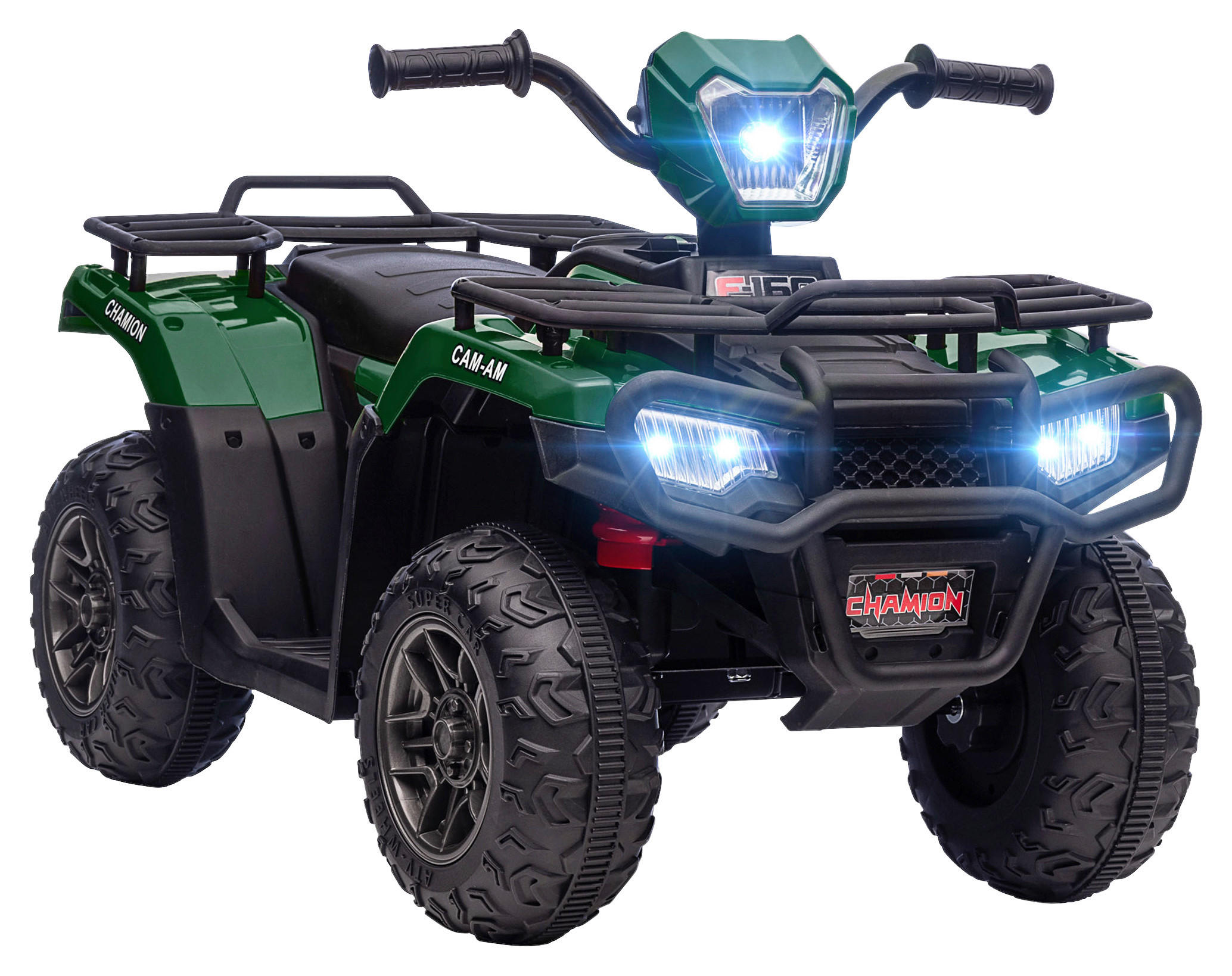 HOMCOM Kinderauto schwarz B/H/L: ca. 45x88x50 cm Kinderquad - schwarz/grün (50,00/45,00/88,00cm) - HOMCOM