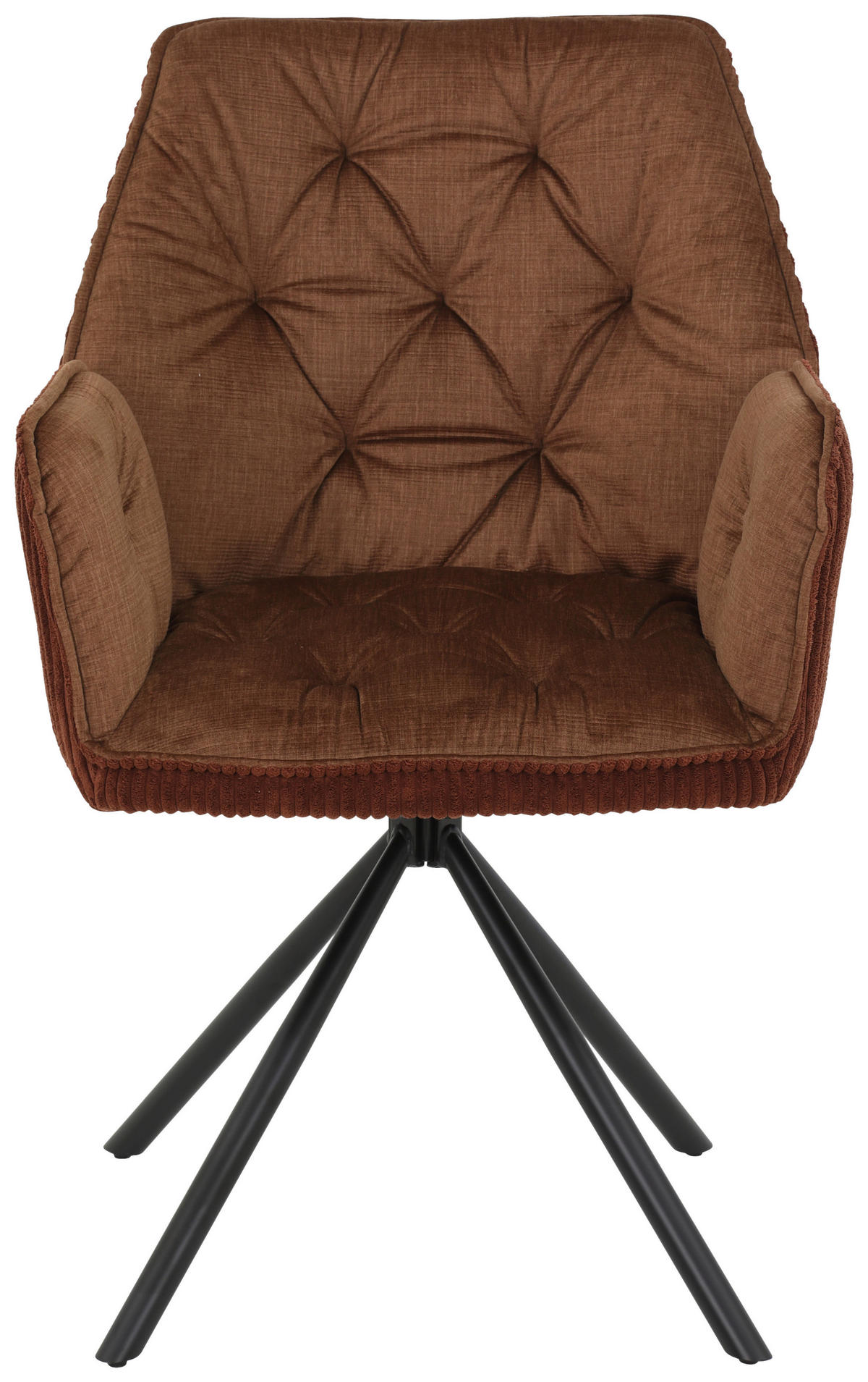 Armlehnstuhl Inge braun Microfaser B/H/T: ca. 58x88x63 cm Inge - braun/schwarz (58,00/88,00/63,00cm)
